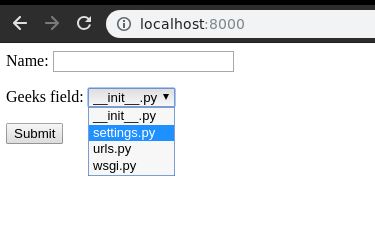 Django Filepathfield