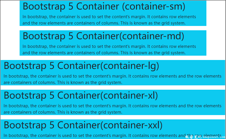 Bootstrap 5 Containers