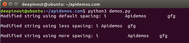 Python String expandtabs()方法
