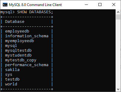 MySQL 删除数据库