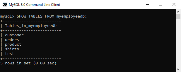 MySQL 重命名表