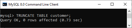 MySQL TRUNCATE 表格