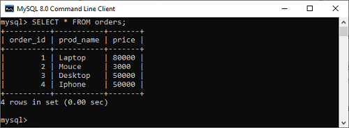 MySQL 删除表