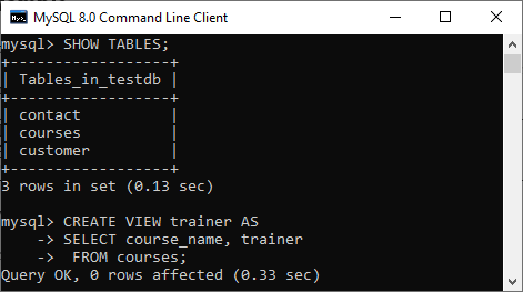 MySQL 视图