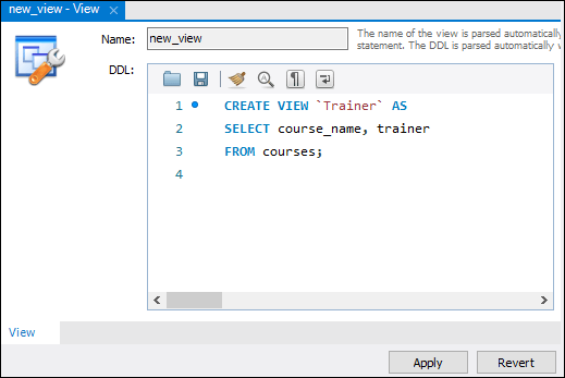 MySQL 视图