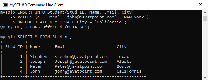 MySQL INSERT ON DUPLICATE KEY UPDATE