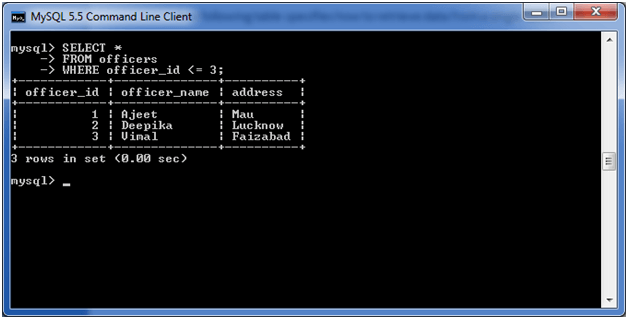 MySQL FROM 子句