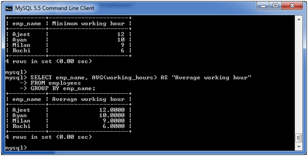 MySQL GROUP BY子句