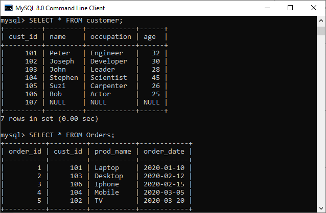 MySQL EXISTS关键字