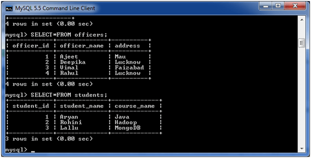 MySQL 表连接