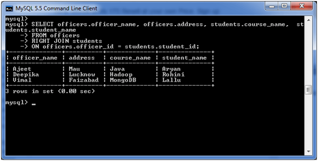 MySQL 表连接