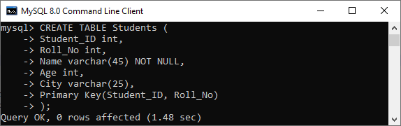 MySQL 主键