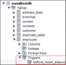 MySQL 展示/列出触发器