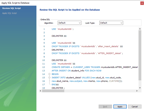 MySQL AFTER INSERT触发器