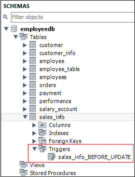 MySQL BEFORE UPDATE触发器