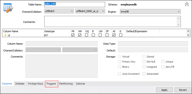 MySQL BEFORE UPDATE触发器