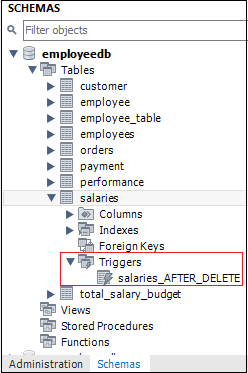 MySQL AFTER DELETE触发器