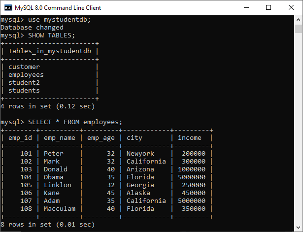 MySQL Count()函数