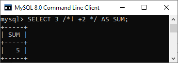 MySQL 注释