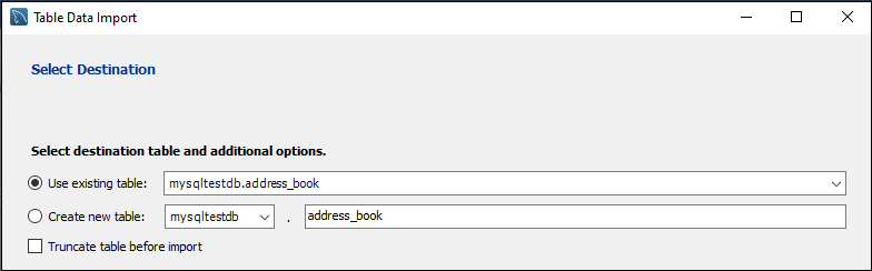 MySQL 在数据库/表中导入CSV文件