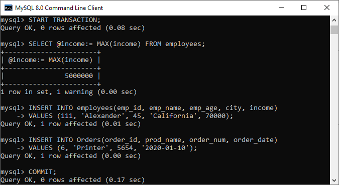 MySQL 事务