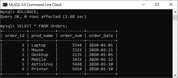 MySQL 事务