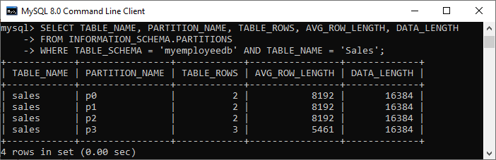 MySQL 分区