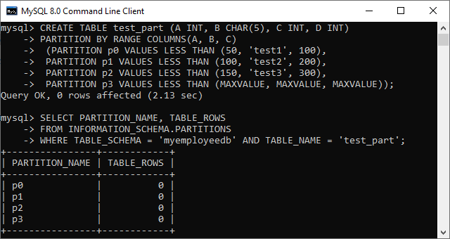 MySQL 分区