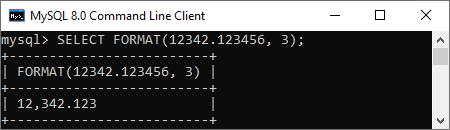 MySQL 数字格式化函数