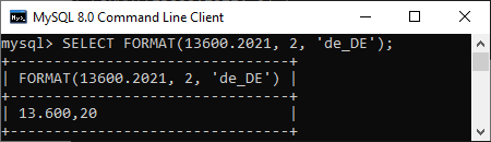 MySQL 数字格式化函数