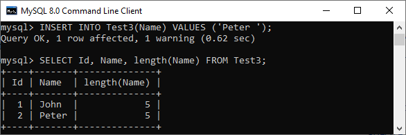 MySQL VARCHAR数据类型