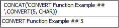 MySQL Convert函数