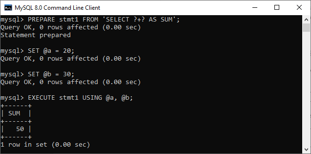 MySQL 预编译语句