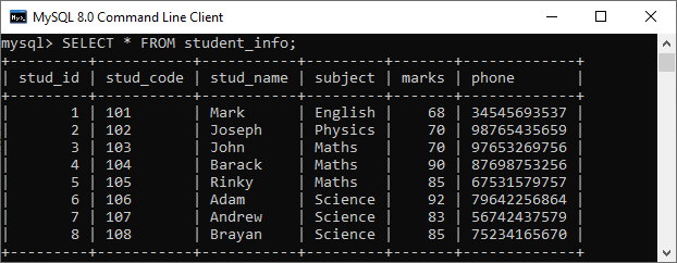 MySQL 字面量