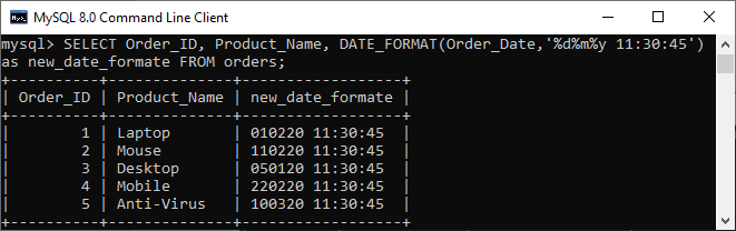 MySQL 字面量