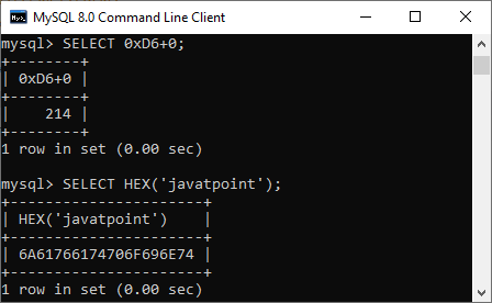 MySQL 字面量