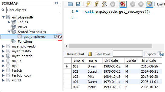 MySQL 存储过程