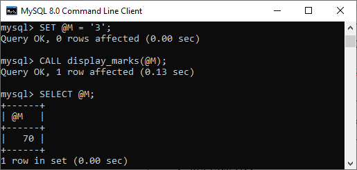 MySQL 存储过程