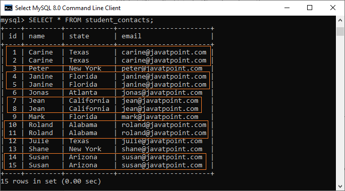 MySQL 查找重复记录