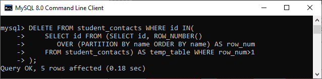 MySQL 删除重复记录