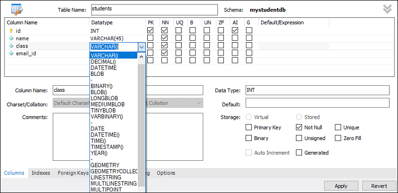 MySQL 更改列类型