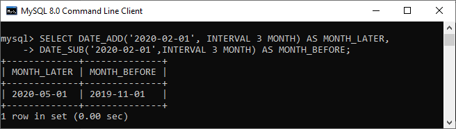 MySQL INTERVAL运算符