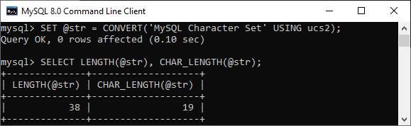 MySQL 字符集