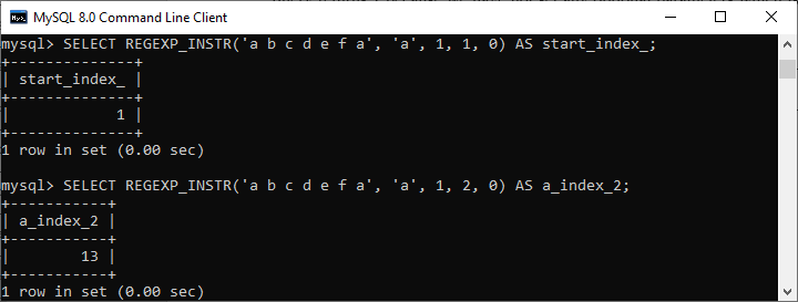 MySQL 正则表达式