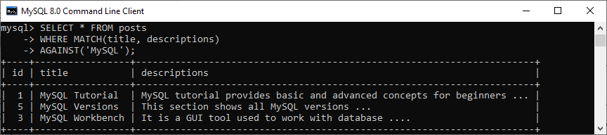 MySQL 查询扩展 FULLTEXT 搜索