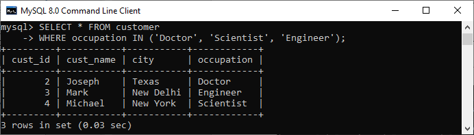 SQL IN和EXISTS区别