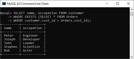 SQL IN和EXISTS区别