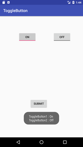 Android 切换按钮示例