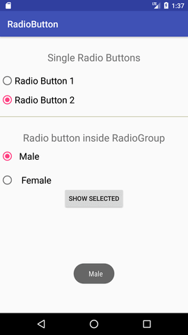 Android RadioButton