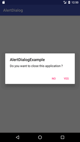 Android AlertDialog 示例